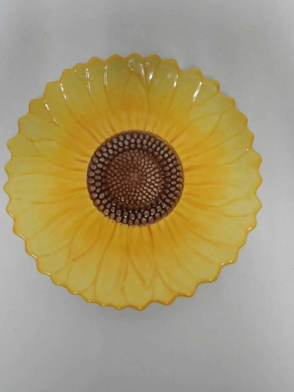 Pier 1 Sunflower Fields Hand Painted set 2 plates Seymour Man salad appetizer
